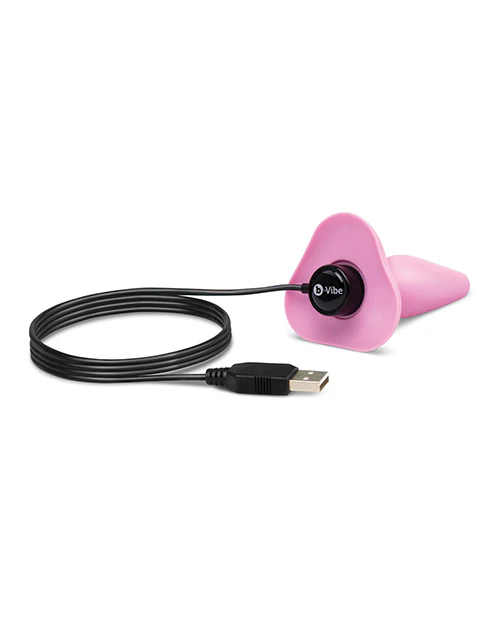 b-Vibe Beginner's Vibrating Tapered Butt Plug - Pink - Image 3
