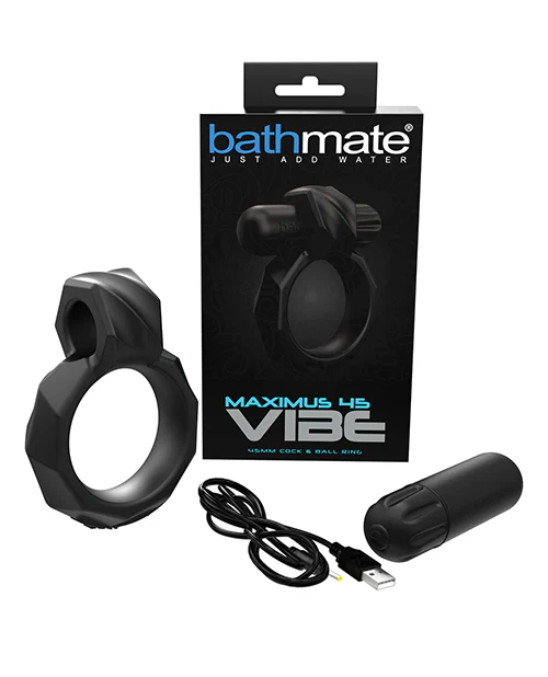 Bathmate Maximus Vibe 45 Cock Ring - Black - Image 5