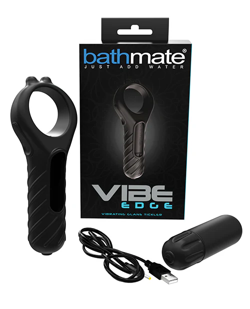 Bathmate Vibe Edge Glans Tickler - Black - Image 4