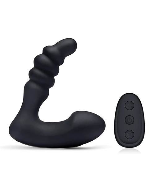 Blue Line Vibrating Prostate Prodder w/Remote - Black - Image 6