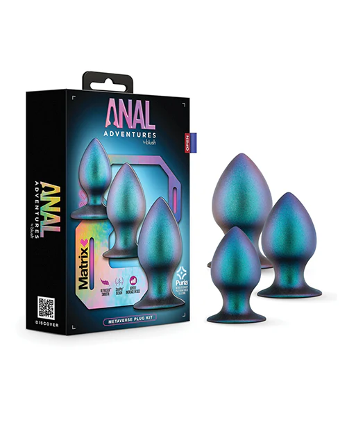 Blush Anal Adventures Matrix Metaverse Plug Kit - Spruce - Image 4