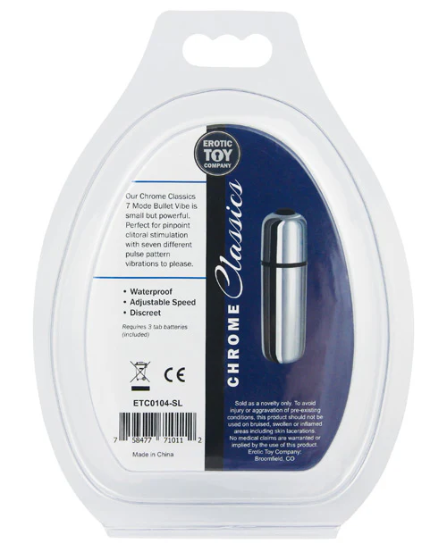 Chrome Classics Bullet Vibe 7 Speed Silver Waterproof - Image 3