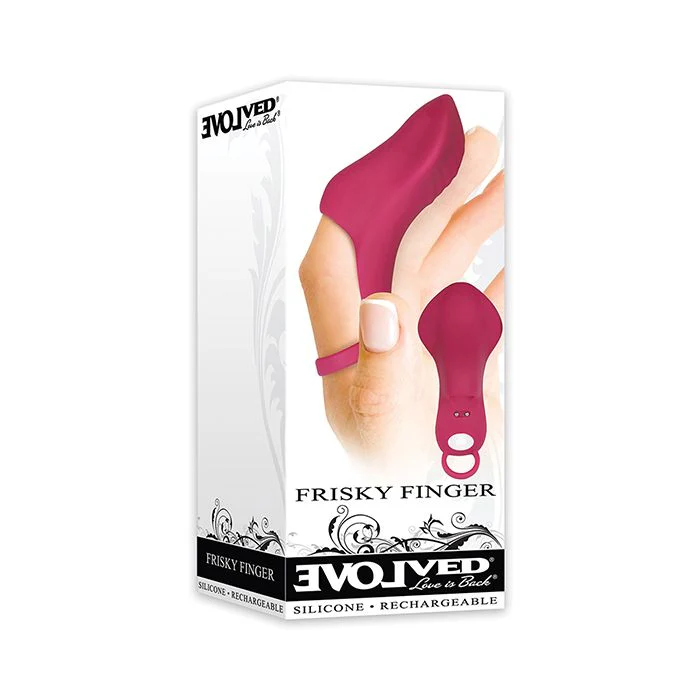 Evolved Frisky Finger Rechargeable Bullet - Burgundy - Image 3