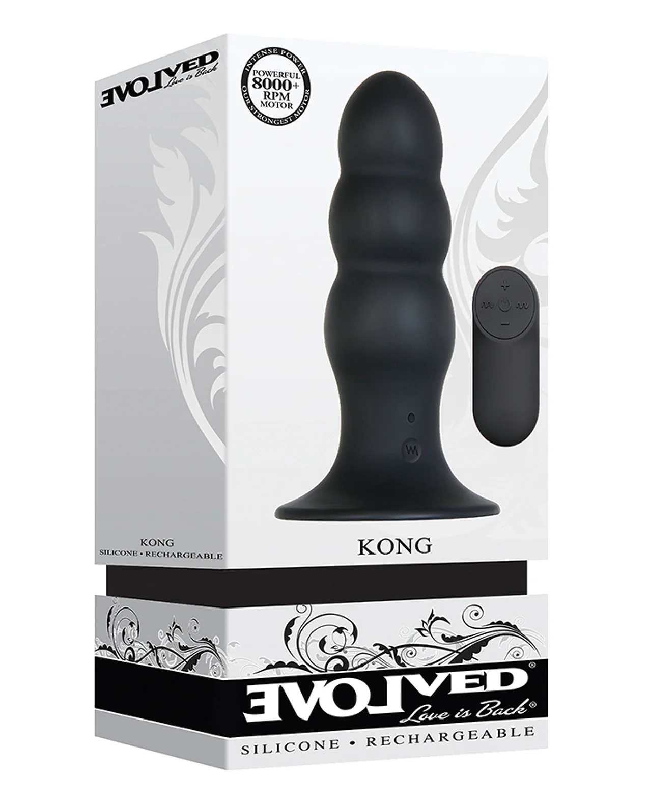 Evolved Kong Rechargeable Anal Plug - Black - Image 3