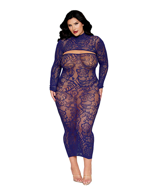 Floral Pattern Strapless Gown w/Removable Shrug 2 pc Set - Eclipse QN - Image 4