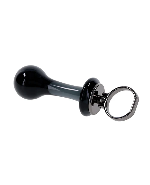 Gender X Blow Pop Glass Anal Plug Black Sleek Nonporous - Image 3