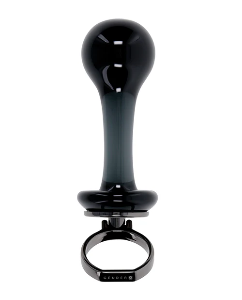 Gender X Blow Pop Glass Anal Plug Black Sleek Nonporous - Image 4