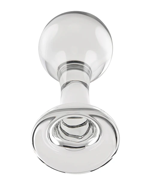 Gender X The Baller Glass Anal Plug Clear Safety Base - Image 3