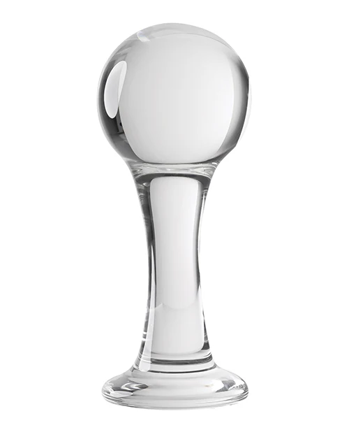 Gender X The Baller Glass Anal Plug Clear Safety Base - Image 4