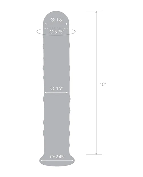 Glas 10" Extra Large Glass Dildo - Clear - Image 7