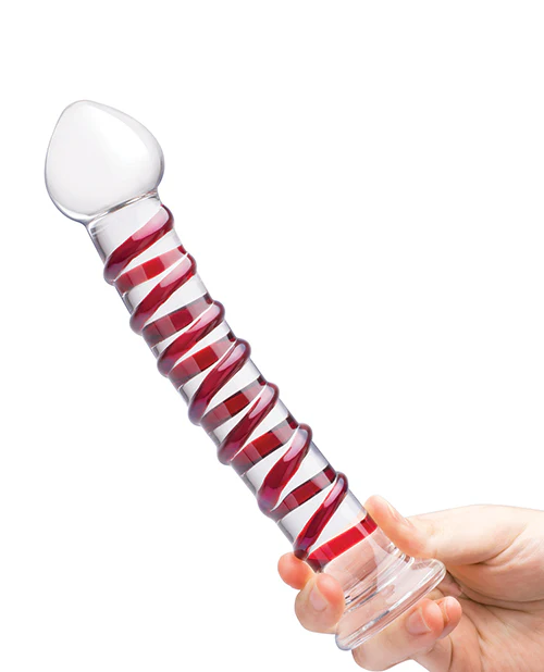 Glas 10" Mr. Swirly Dildo - Red - Image 3