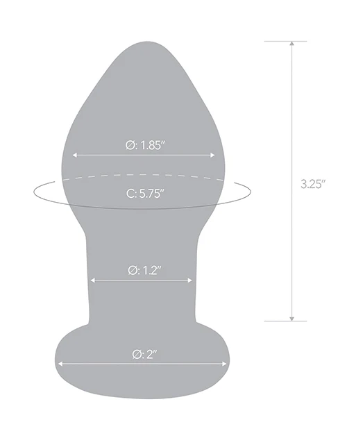 Glas 3.5" Rechargeable Vibrating Butt Plug - Blue - Image 3