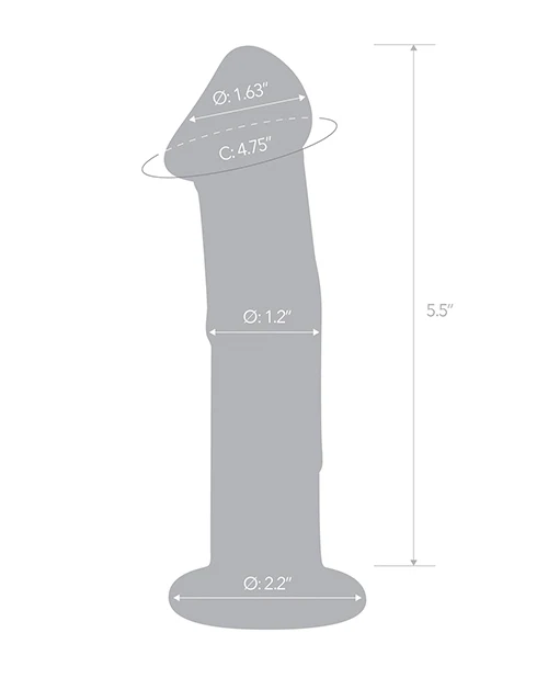 Glas 6" Dildo w/Veins & Flat Base - Image 6