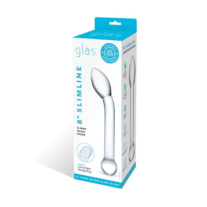 Glas 8" Slimline G-Spot Glass Dildo - Image 4
