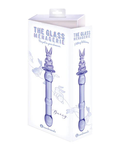 Glass Menagerie Rabbit Dildo Pink Crystal Glass Wand - Image 4