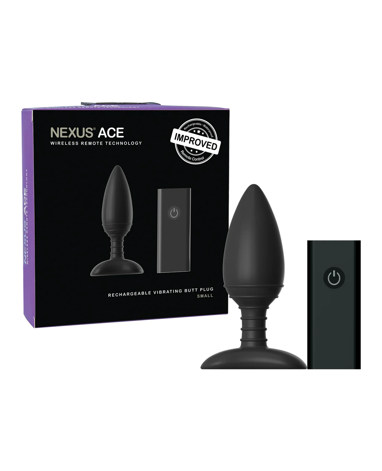 Nexus Ace Remote Control Butt Plug Small - Black - Image 3