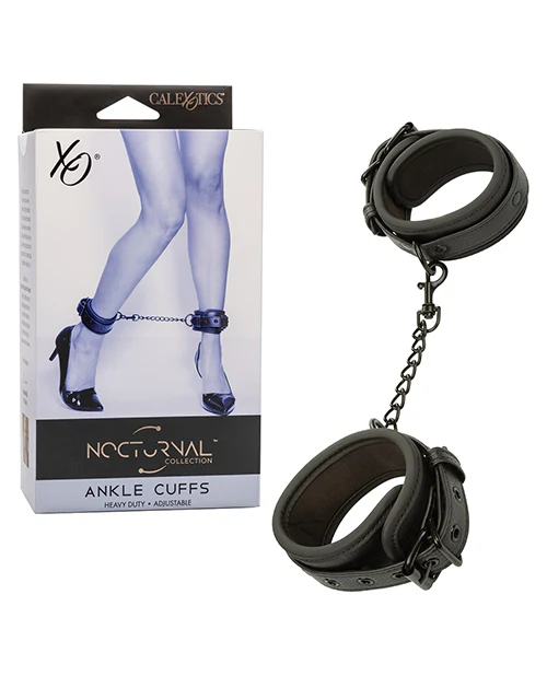 Nocturnal Collection Adjustable Ankle Cuffs - Black - Image 4