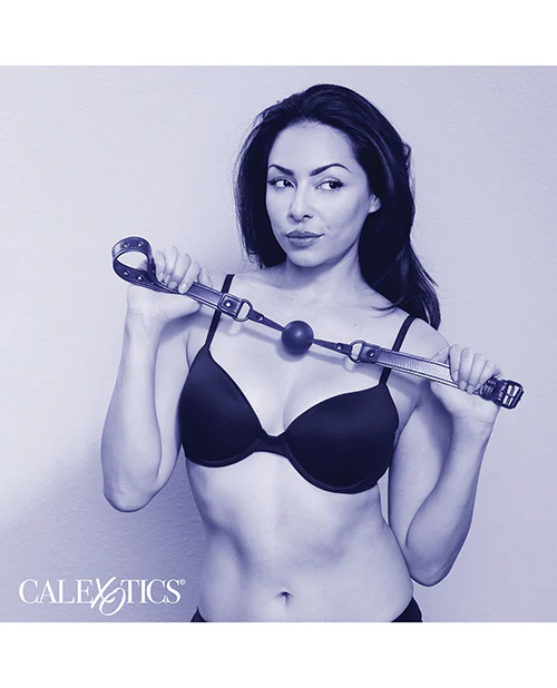 Nocturnal Collection Silicone Ball Gag - Black - Image 3