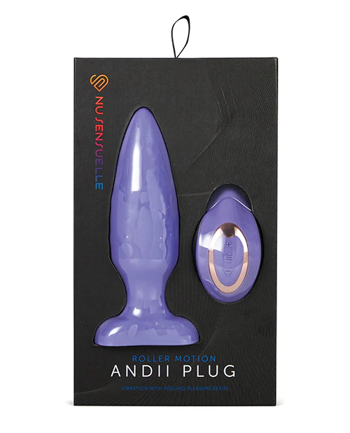 Nu Sensuelle Andii Vertical Roller Motion Butt Plug - Ultra Violet - Image 4