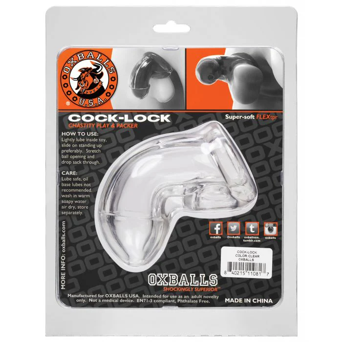 Oxballs Cock Lock Cock Cage - Clear - Image 3