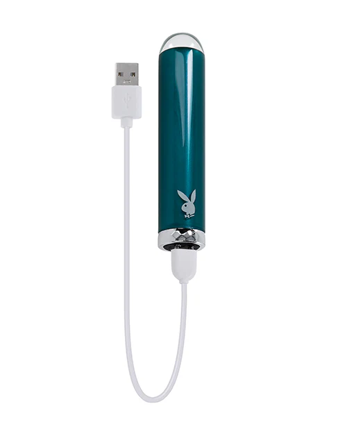 Playboy Pleasure Emerald Bullet Vibrator - Deep Teal - Image 4