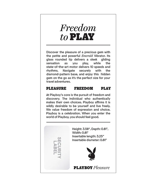 Playboy Pleasure Emerald Bullet Vibrator - Deep Teal - Image 7