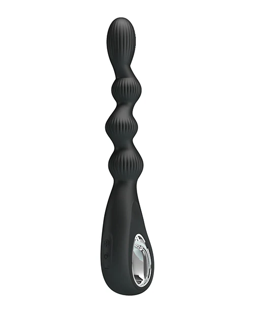 Pretty Love Federer Vibrating Beaded Anal Probe - Black - Image 6