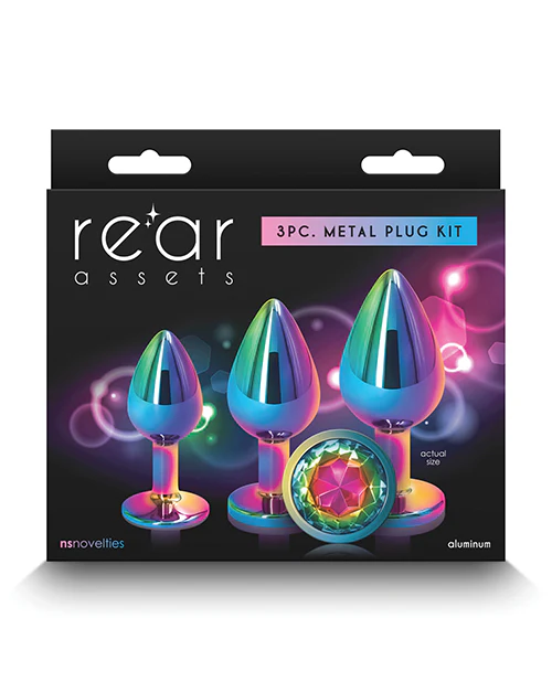 Rear Assets Rainbow Gem Anal Trainer Kit - Multi Color - Image 4