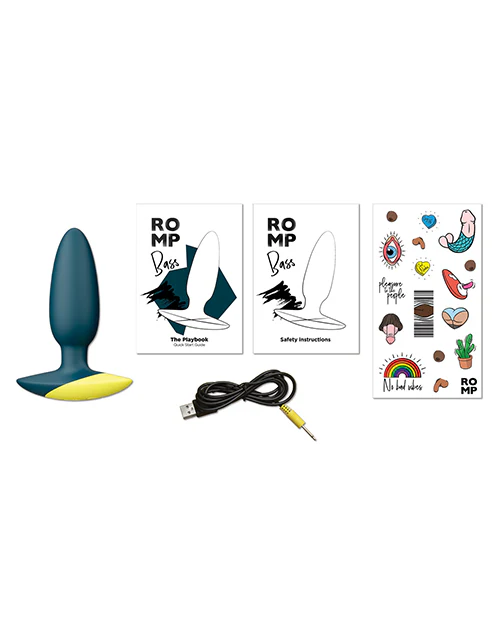 ROMP Bass Vibrating Anal Plug - Teal - Image 3