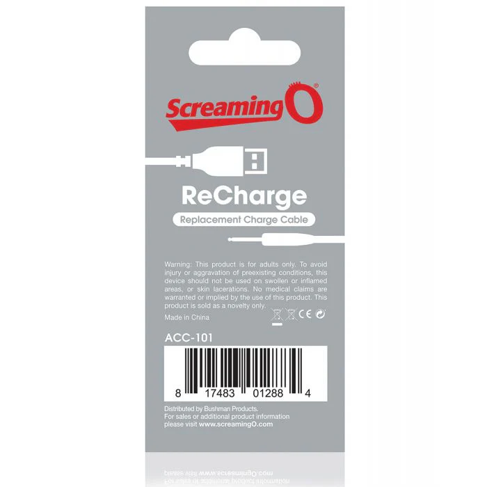 Screaming O Recharge Charging Cable - White - Image 4