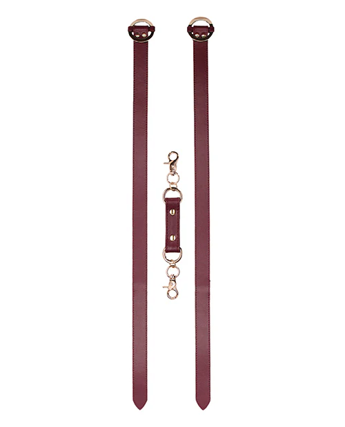 Shots Ouch Halo Thigh Cuffs - Burgundy - Image 6