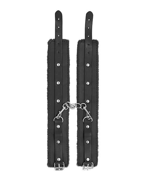 Shots Ouch Plush Leather Ankle Cuffs - Black - Image 4