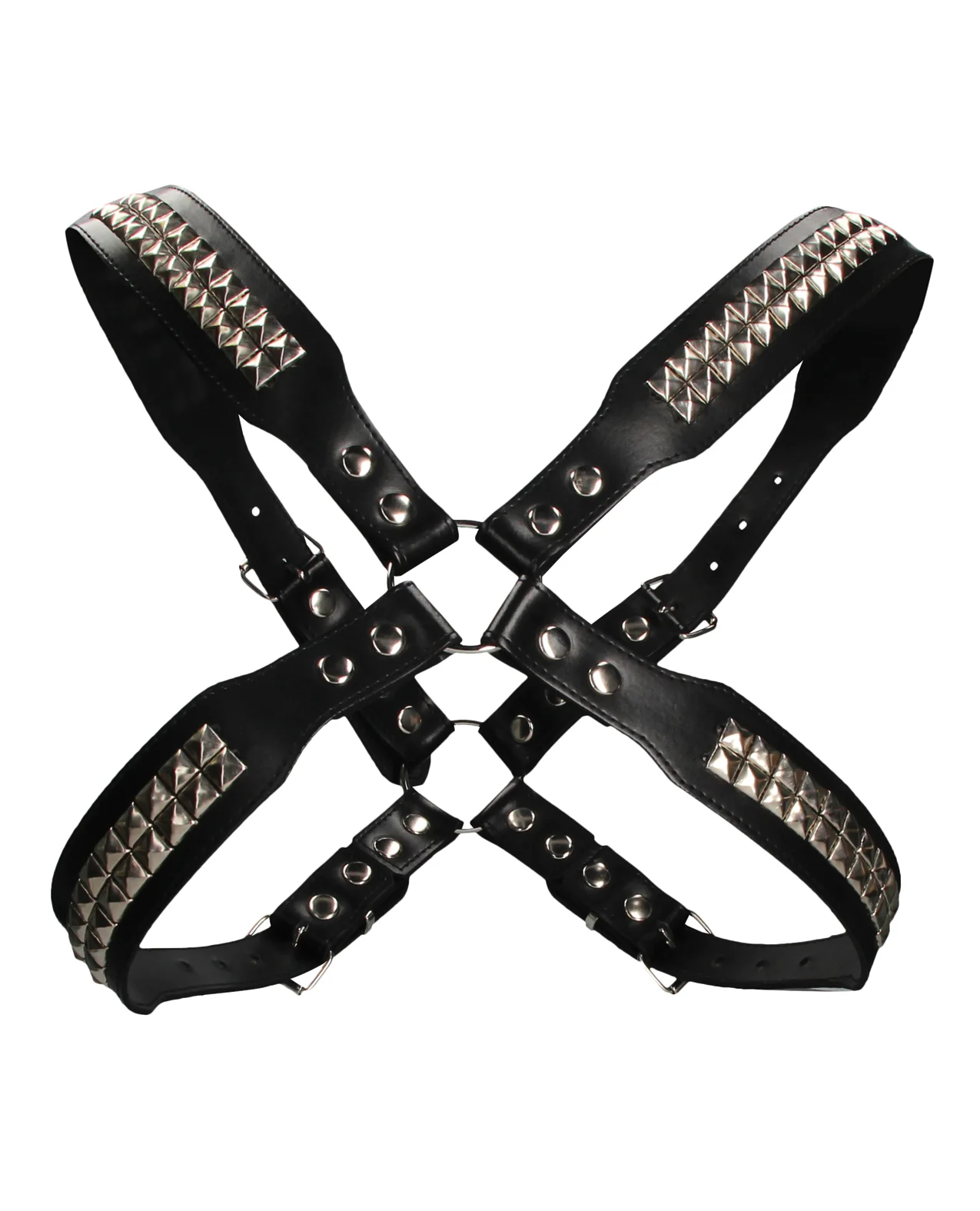 Shots Uomo Men's Pyramid Stud Body Harness - Black - Image 5