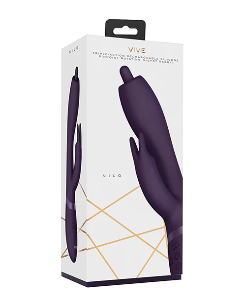 Shots Vive Nilo Pinpoint Rotating G-Spot Rabbit - Purple - Image 6