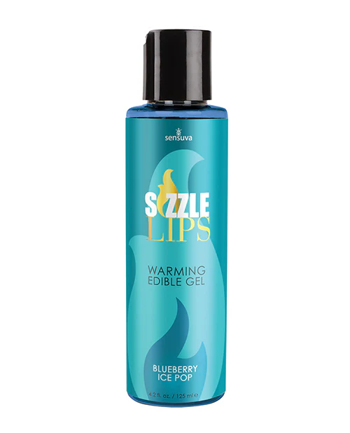 Sizzle Lips Warming Gel - 4.2 oz Bottle Blueberry Ice Pop - Image 3