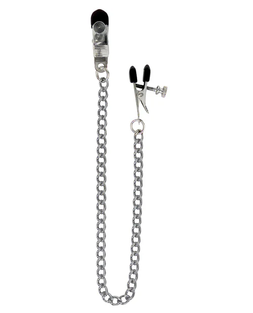 Spartacus Adjustable Broad Tip Nipple Clamps w/Link Chain - Image 3