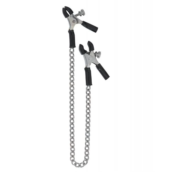 Spartacus Adjustable Micro Plier Nipple Clamps w/Link Chain - Image 3