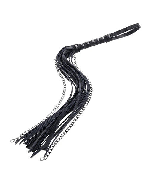 Sportsheets Velvet Noir Chain Flogger - Black - Image 4
