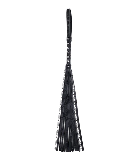 Sportsheets Velvet Noir Chain Flogger - Black - Image 5