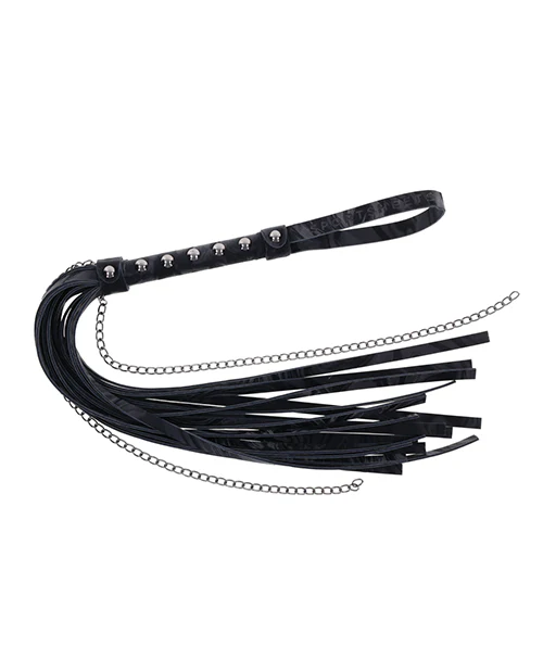 Sportsheets Velvet Noir Chain Flogger - Black - Image 7