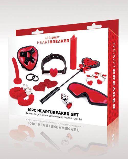 WhipSmart Heartbreaker 10 pc Set - Black/Red - Image 3